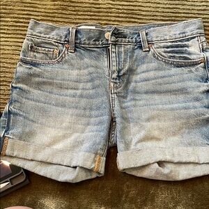 GAP Blue Jean Shorts with Vintage Distressing